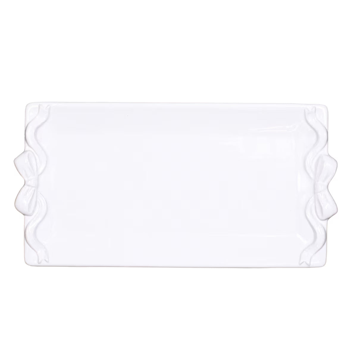 Bow Embossed Rectangular Platter
