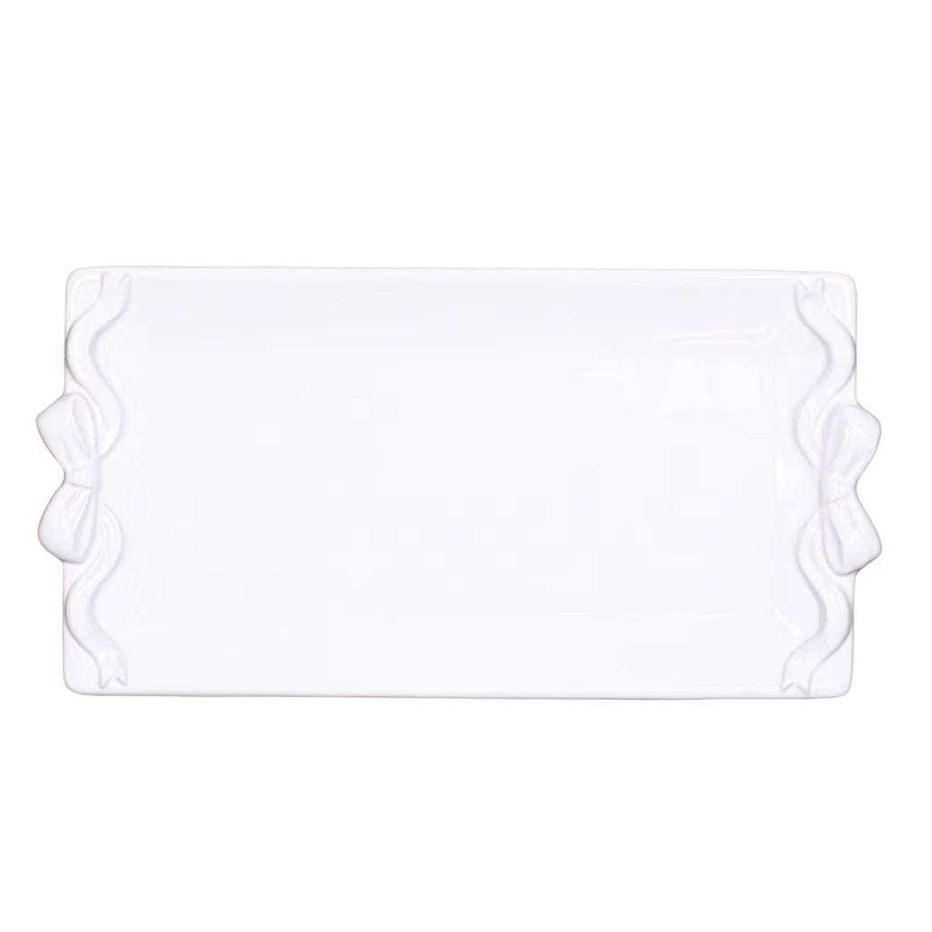 Bow Embossed Rectangular Platter