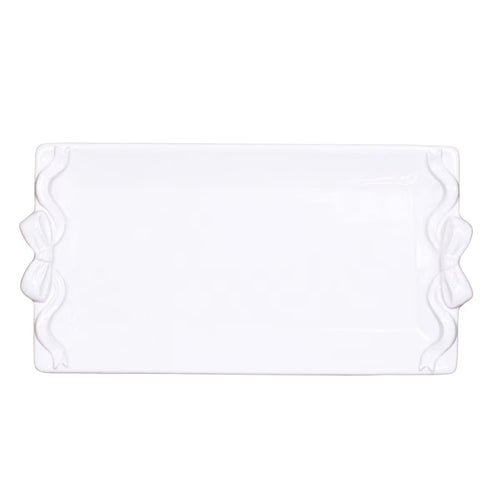 Bow Embossed Rectangular Platter