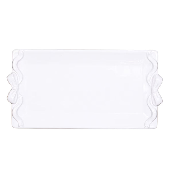 Bow Embossed Rectangular Platter
