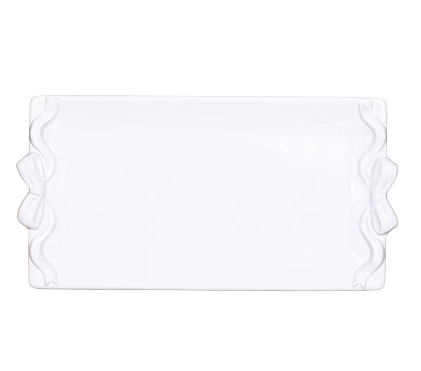 Bow Embossed Rectangular Platter