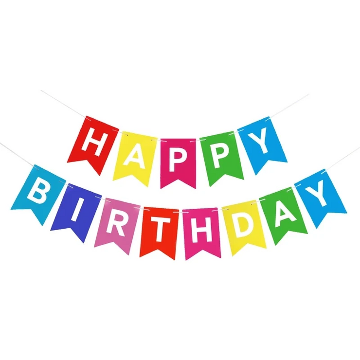Bright Happy Birthday Banner