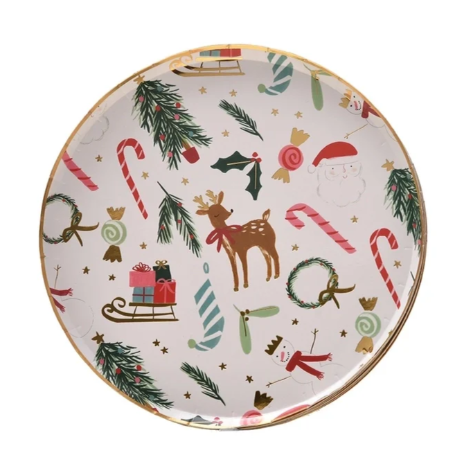 Christmas Fun Appetizer Plates 10CT