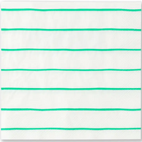 Frenchie Clover Green Striped Dinner Napkins 16CT