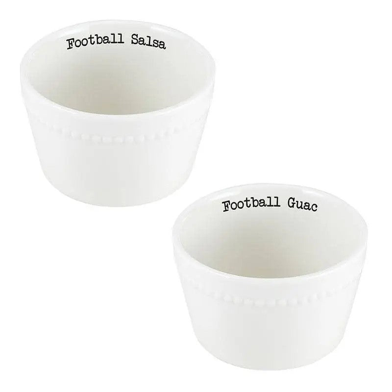 Football Guac & Salsa Dip Bowl Set