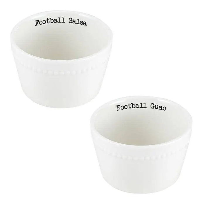 Football Guac & Salsa Dip Bowl Set