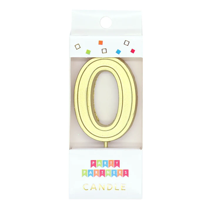 Gold Number Candle