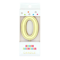 Gold Number Candle