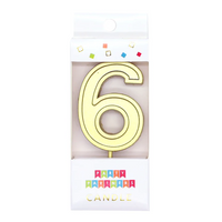 Gold Number Candle