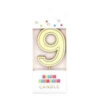 Gold Number Candle