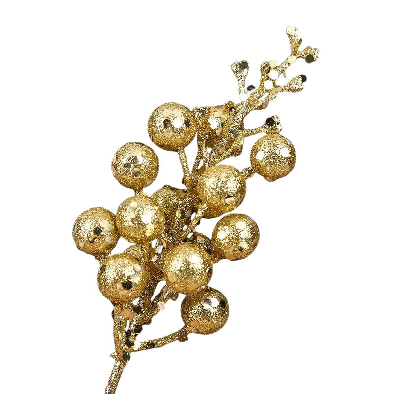 Gold Metallic Berry Sprig