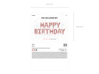 Rose Gold Happy Birthday Foil Balloon Banner