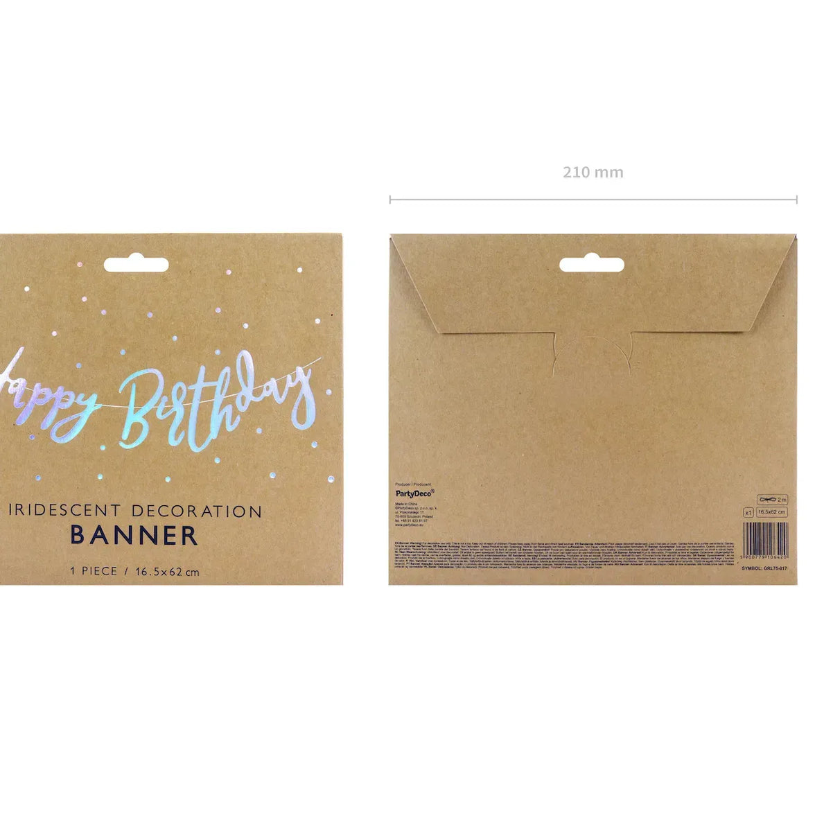 Iridescent Happy Birthday Banner