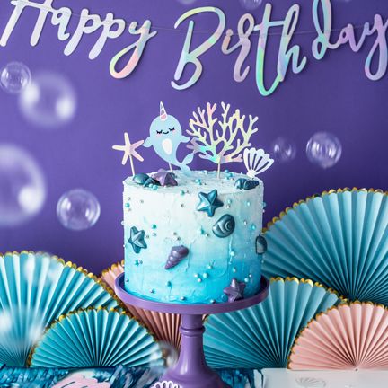 Iridescent Happy Birthday Banner