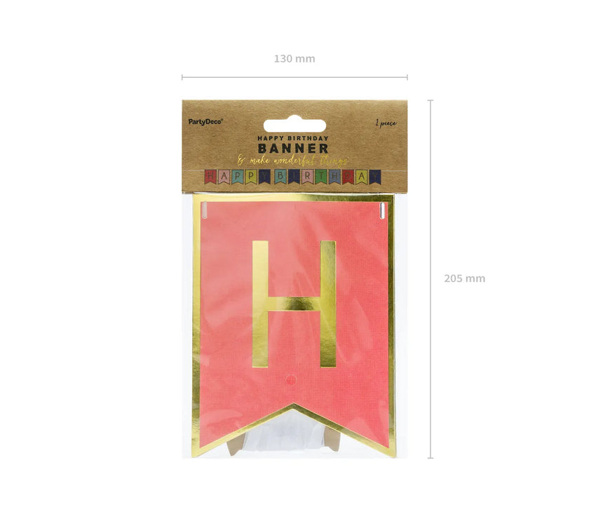 Multi Color Happy Birthday Banner