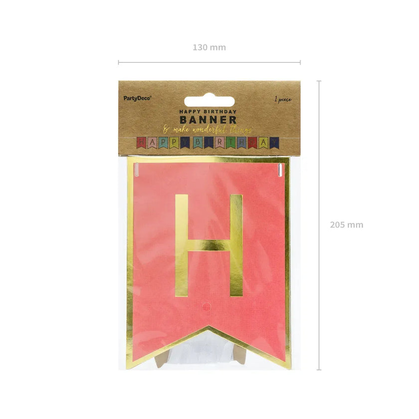 Multi Color Happy Birthday Banner