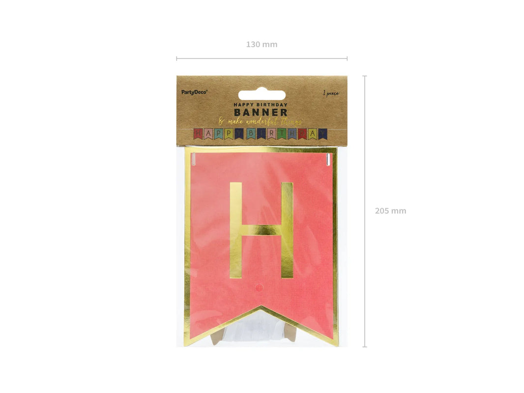 Multi Color Happy Birthday Banner
