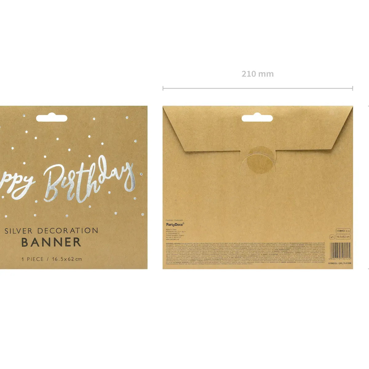 Silver Happy Birthday Banner