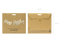 Silver Happy Birthday Banner