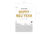 Gold Happy New Year Balloon Banner