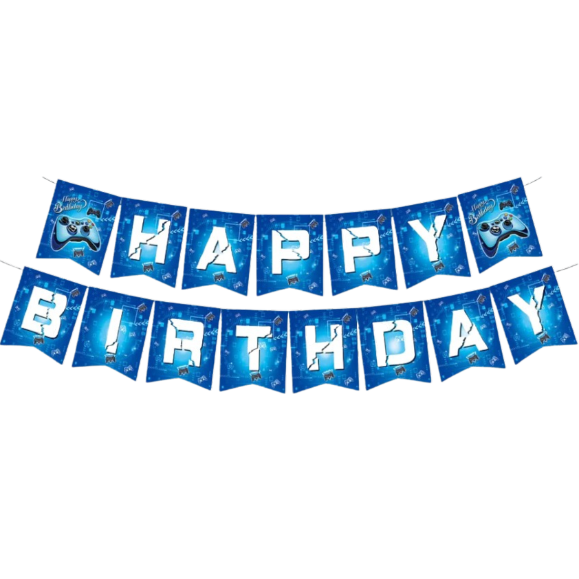 Gamer Boy Happy Birthday Banner