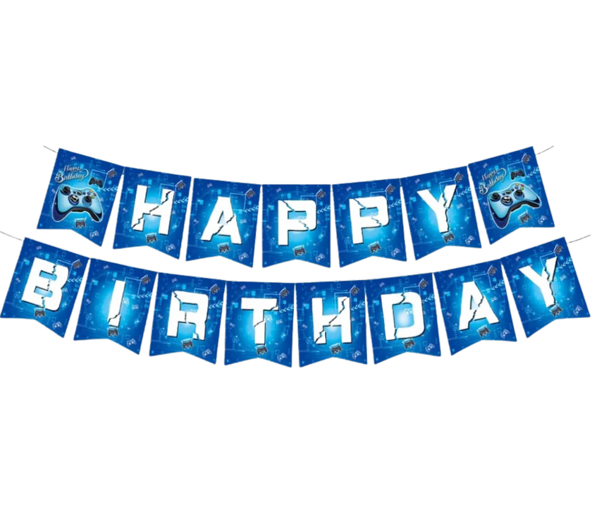 Gamer Boy Happy Birthday Banner