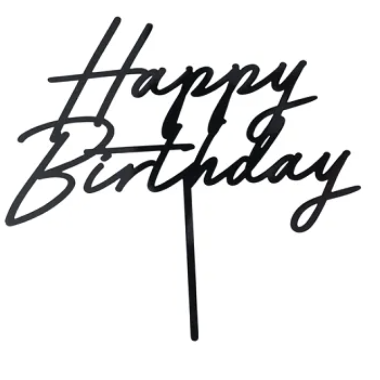 Happy Birthday Acrylic Cake Topper