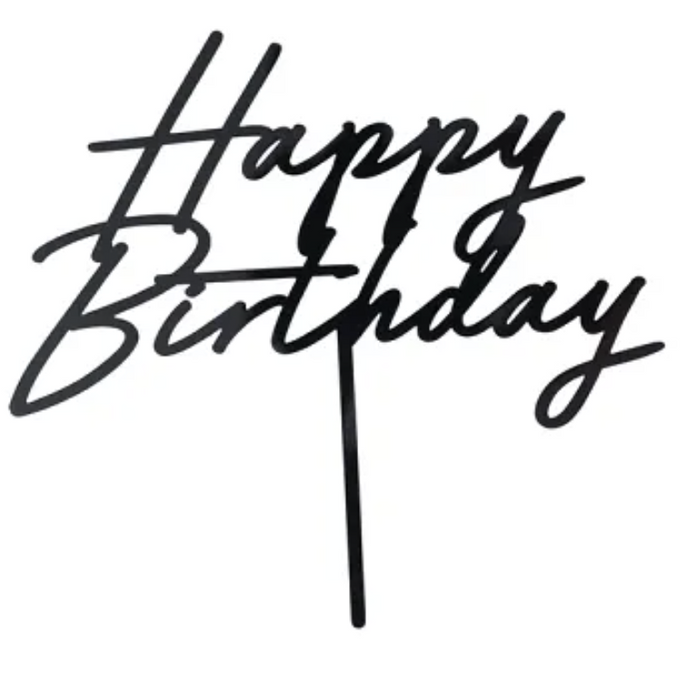 Happy Birthday Acrylic Cake Topper