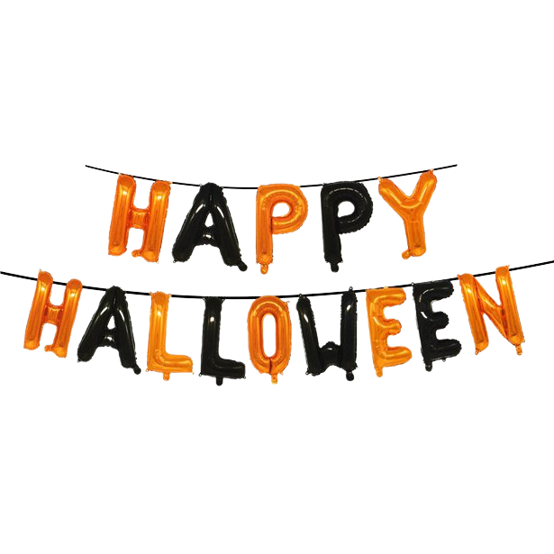 Happy Halloween Balloon Banner