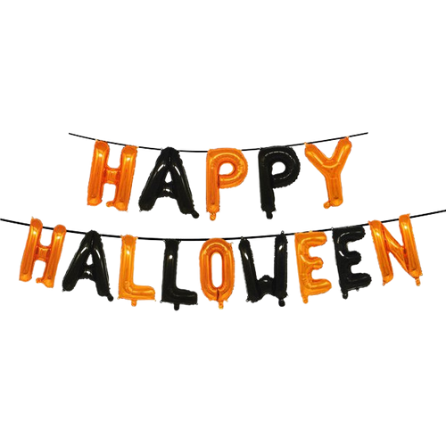 Happy Halloween Balloon Banner