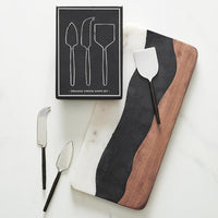 Marble and Wood Serving Board