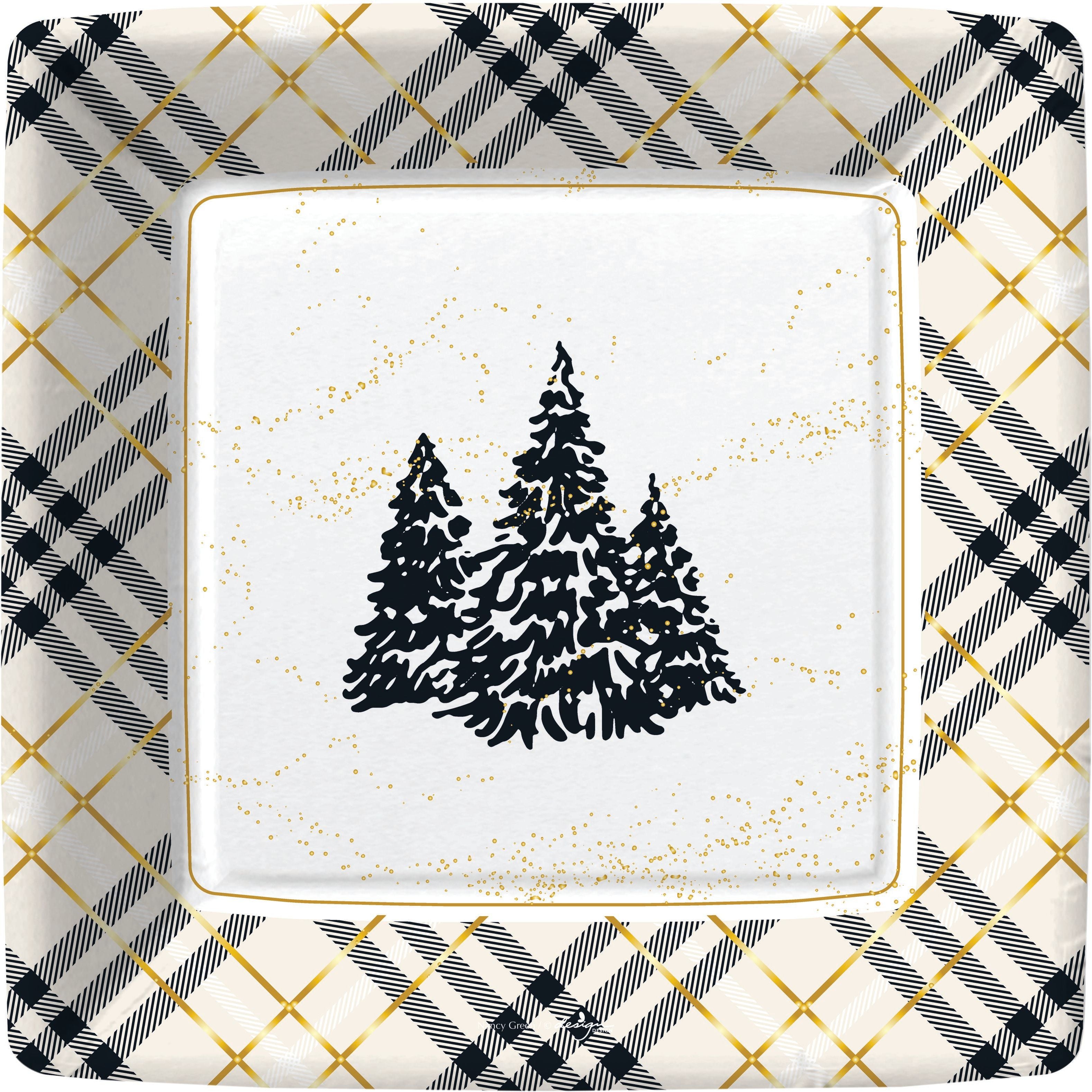 Luxe Lodge Paper Dinner Plates 8CT