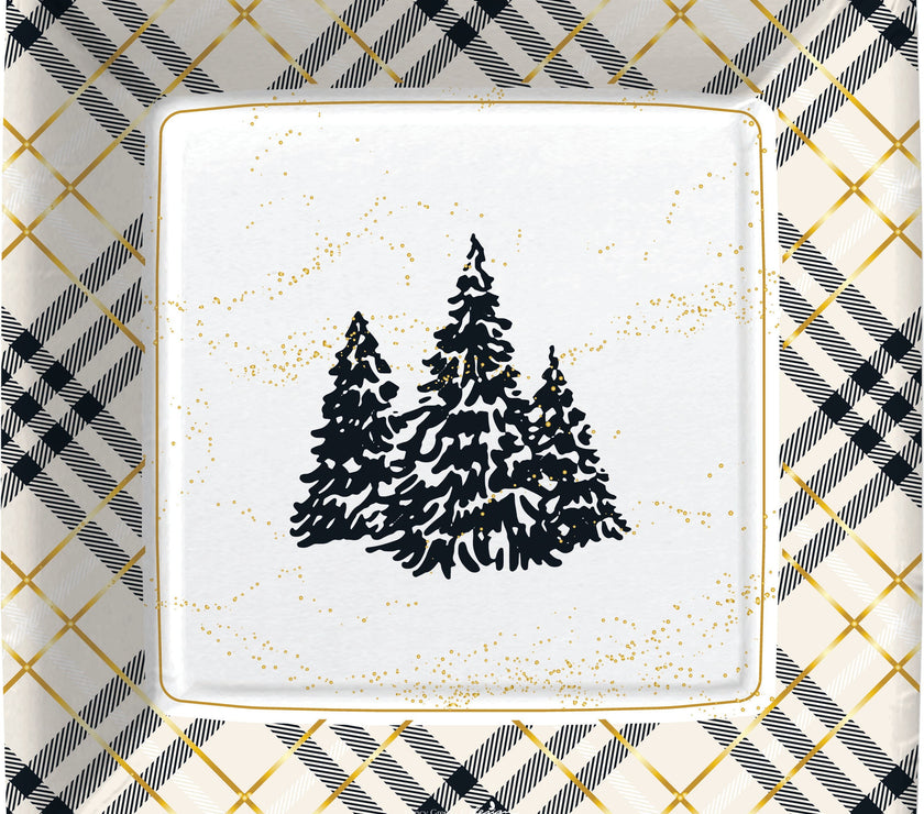Luxe Lodge Paper Dinner Plates 8CT