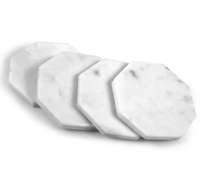 Marble Octagon Coaster - Set of 4