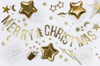 Gold Merry Christmas Banner