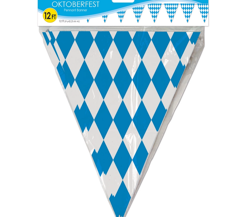 Oktoberfest Pennant Banner 11" X 12'