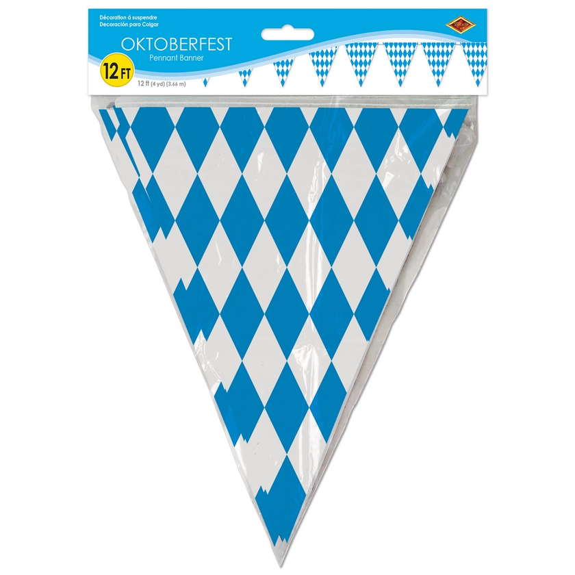 Oktoberfest Pennant Banner 11" X 12'