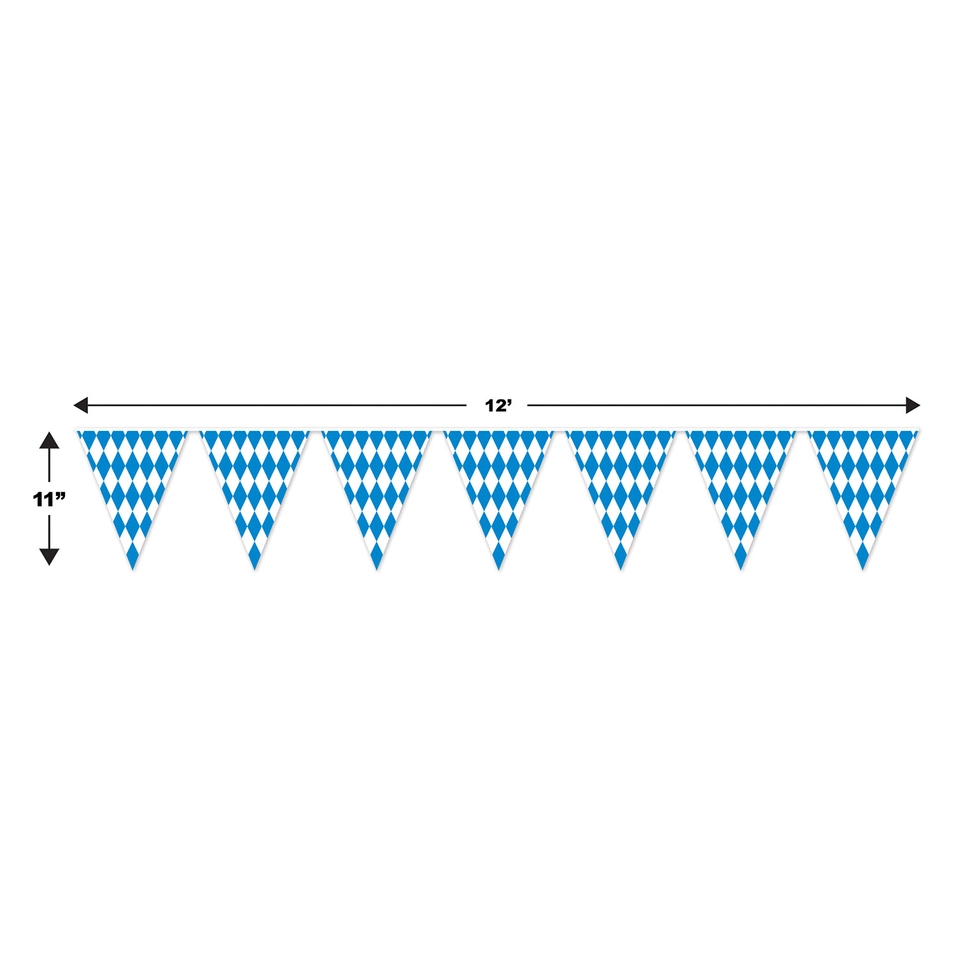 Oktoberfest Pennant Banner 11" X 12'