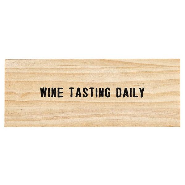 Wine Tasting Daily Wine Charms in Pine Box