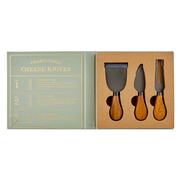Wood Handle Cheese Knives Set