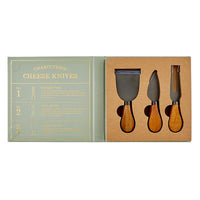 Wood Handle Cheese Knives Set