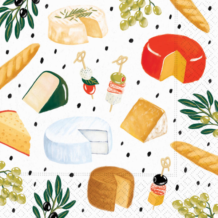 Perfect Pairings- Assorted Cheese Luncheon Napkin 20CT