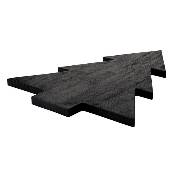 Black Christmas Tree Wood Board