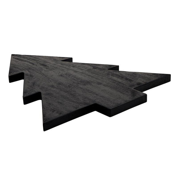 Black Christmas Tree Wood Board