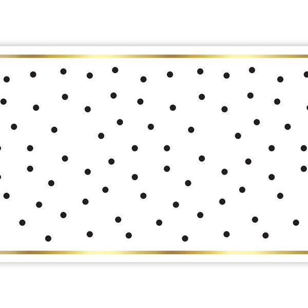 Black Polka Dot Foil Table Runner
