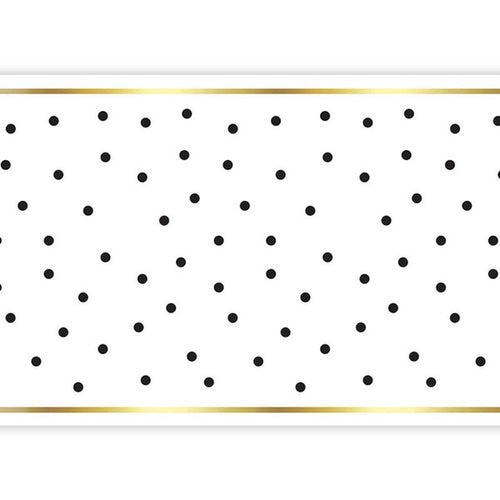 Black Polka Dot Foil Table Runner