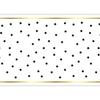 Black Polka Dot Foil Table Runner