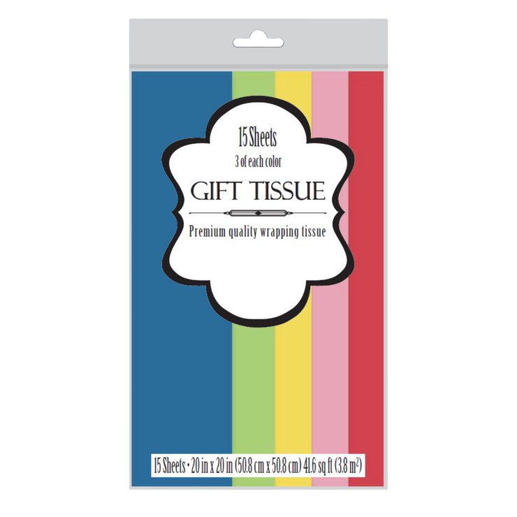 Assorted Tissue Paper Pack - 15 Sheets