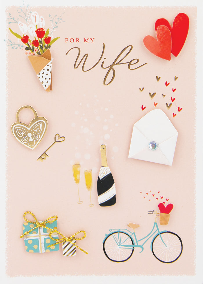 For My Wife Valentine Card
