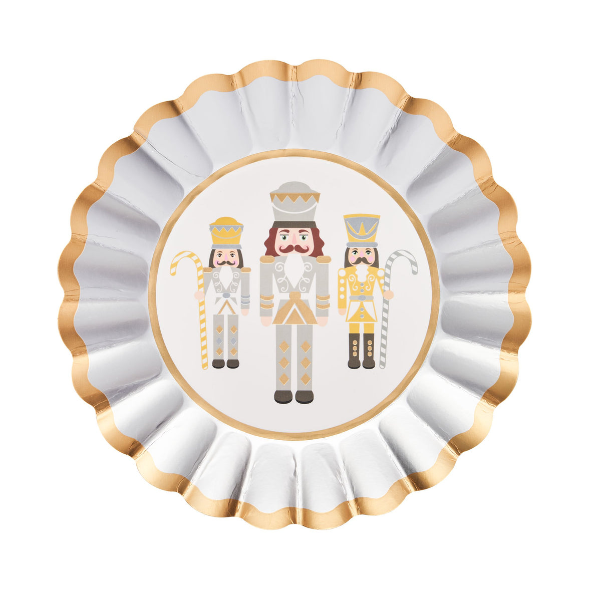 Scalloped Salad Plate Gilded Nutcracker